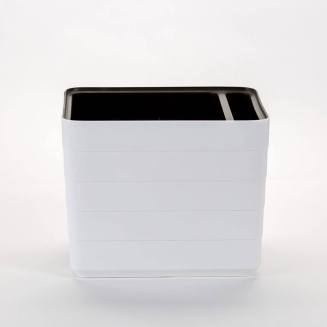 Balkonowa donica samo-nawadniająca Plastia Berberis 26x30 cm biały - 3