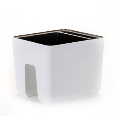 Balkonowa donica samo-nawadniająca Plastia Berberis 26x30 cm biały