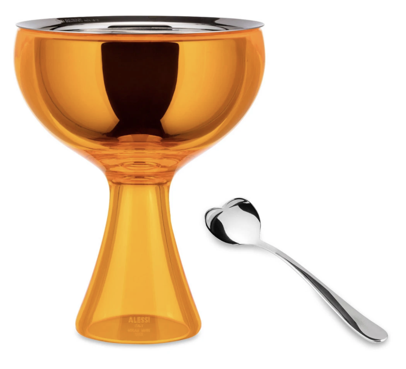  Alessi Big Love orange ice cream cup with spoon