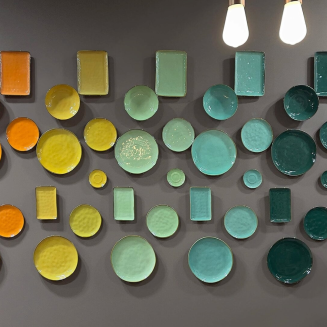  Rose&Tulipani | Set of 4 Concerto Arancione rectangular plates - Orange, 32 x 8 cm - 2