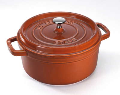  Staub round cast iron pot - 5.2 ltr, cinnamon