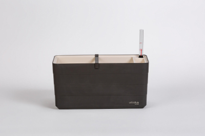 PLASTIA BERBERIS Donica samonawadniająca prostokątna 40x20 cm szary