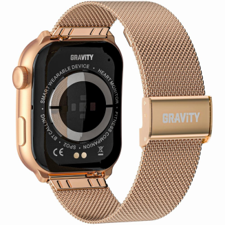 Smartwatch Damski GRAVITY GT28-8 Pasek + Bransoleta Różowe złoto Granatowy - 8