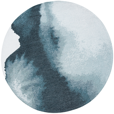  Louis de Poortere Meditation Lagoon Inkjet round rug