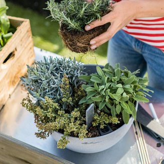  Lechuza Cubeto Stone planter 30 stone gray - 9
