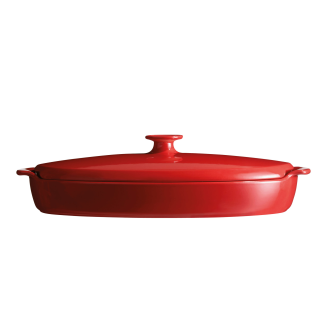  Emile Henry Papillote steamer for fish, 42 x 25 cm, red - 3