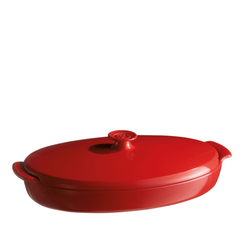  Emile Henry Papillote steamer for fish, 42 x 25 cm, red