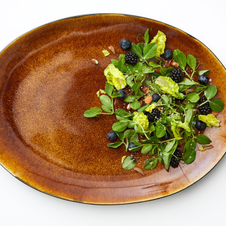 Bitz Black Amber oval platter 45x34 cm - 6