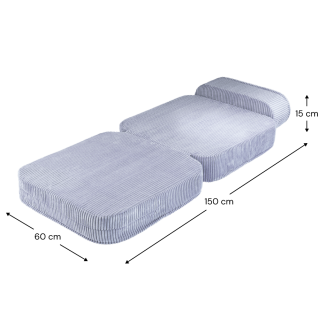  Wigiwama Flip Chair Blueberry Blue Children's Folding Chair - 2