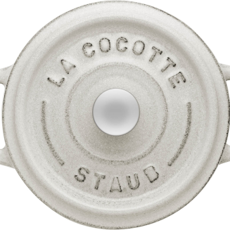  Mini round cast iron pot Staub - 250 ml, White Truffle - 2