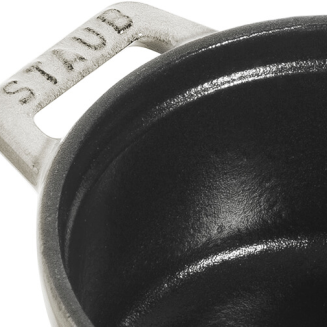  Mini round cast iron pot Staub - 250 ml, White Truffle - 4