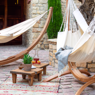  La Siesta Udine Organic Latte hammock chair with stand - 3