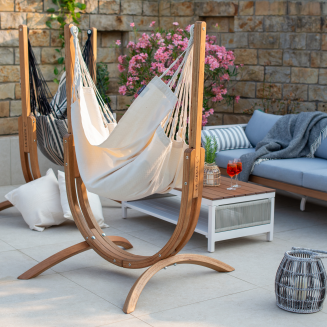  La Siesta Udine Organic Latte hammock chair with stand - 2