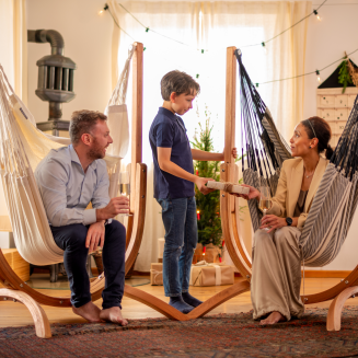  La Siesta Udine Organic Latte hammock chair with stand - 9