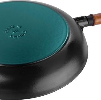  Staub cast iron frying pan with wooden handle - 24 cm - 3