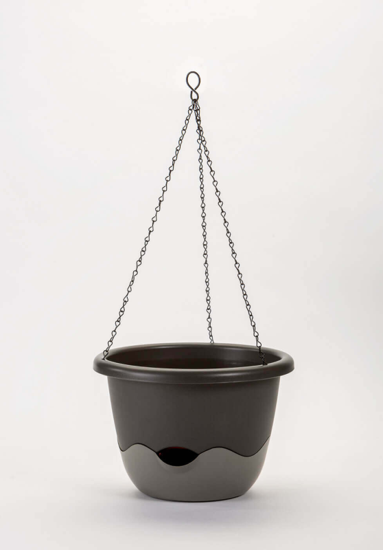 PLASTIA MARETA Donica samonawadniająca okrągła 30 cm szary