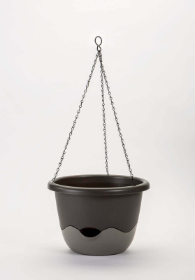 PLASTIA MARETA Donica samonawadniająca okrągła 30 cm szary