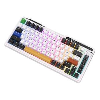 Bezprzewodowa klawiatura mechaniczna Royal Kludge KZZI K75 pro RGB, Moment Switch (czarno-biała) (QWERTY) - 5