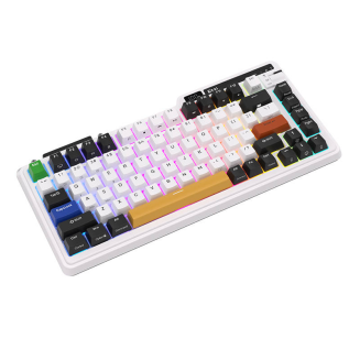 Bezprzewodowa klawiatura mechaniczna Royal Kludge KZZI K75 pro RGB, Moment Switch (czarno-biała) (QWERTY) - 2