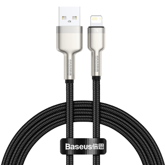 Kabel USB do Lightning Baseus Cafule, 2.4A, 1m (czarny) - 2