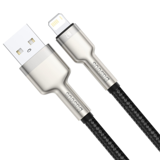 Kabel USB do Lightning Baseus Cafule, 2.4A, 1m (czarny) - 4
