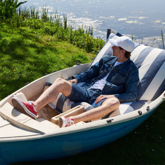 Pufa Fatboy The Original Outdoor Pacific Blue 180x140 cm - 5