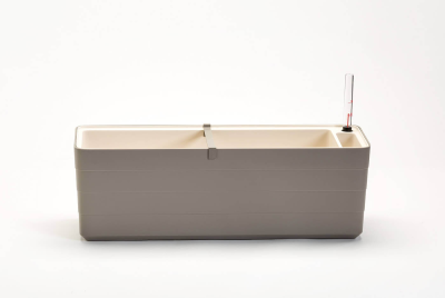 PLASTIA BERBERIS Donica samonawadniająca prostokątna 60x20 cm jasnoszary