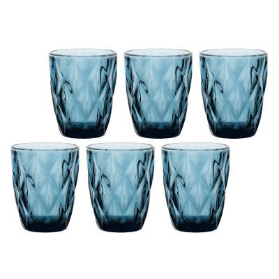  Set of 6 Rose&Tulipani Diamond Blue glasses, 270 ml