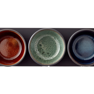 Set of 4 Bitz Black mix bowls on a stand - 6
