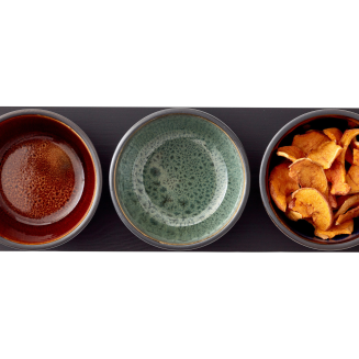 Set of 4 Bitz Black mix bowls on a stand - 4
