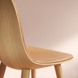 Eva Solo Yuuga chair nature oak & cognac leather - 4