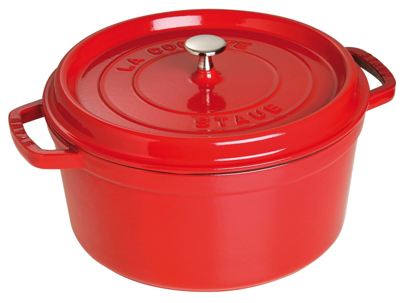  Staub round cast iron pot - Red, 1.7 ltr