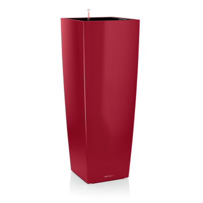  Lechuza Cubico Alto Premium 40 planter, red gloss
