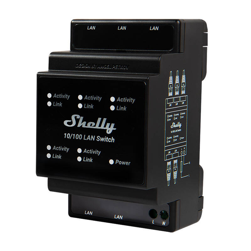 Switch ETHERNET SHELLY LAN Switch 5-portowy