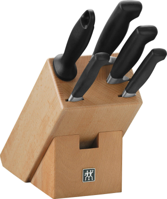  Set of 4 knives in a Zwilling Four Star block