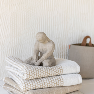 Ręcznik Mette Ditmer GRID Sand & Off-White - 2