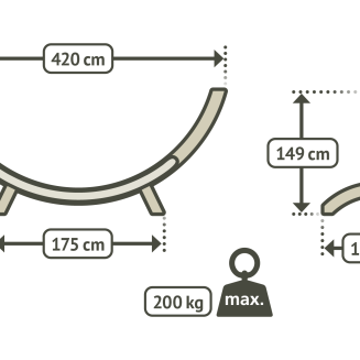  La Siesta Maera Eucaliptus king size hammock stand - 4