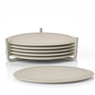 Zone Denmark Singles Taupe coasters - 5