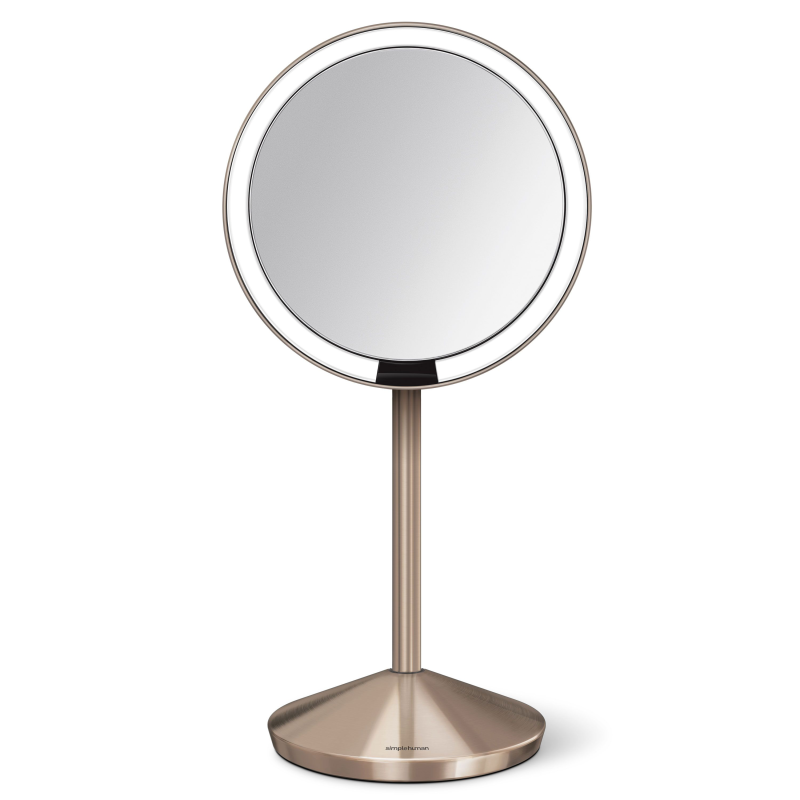  Simplehuman foldable sensor mirror with cover 10x rose gold