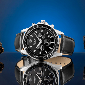 Zegarek Męski Giewont Chronograph Sapphire Czarny GW3520-A4 - 5