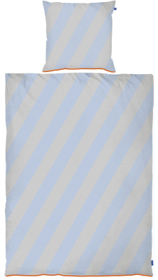 Pościel Mette Ditmer DIAGONAL Light Blue & Sand 140×220 cm