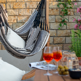  La Siesta Udine Organic Zebra hammock chair with stand - 13