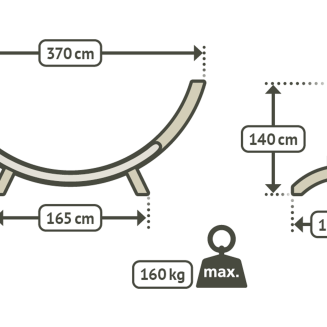  La Siesta Elipso Nature double hammock stand - 8
