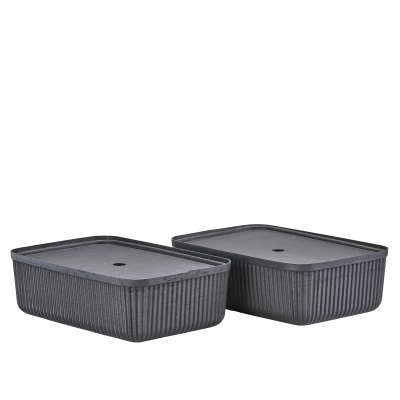  Set of 2 Zone Denmark Pulp Black boxes 48x32x15 cm