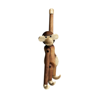  Kay Bojesen Monkey wooden figurine, teak and oak mini - 5