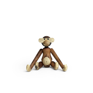  Kay Bojesen Monkey wooden figurine, teak and oak mini - 3