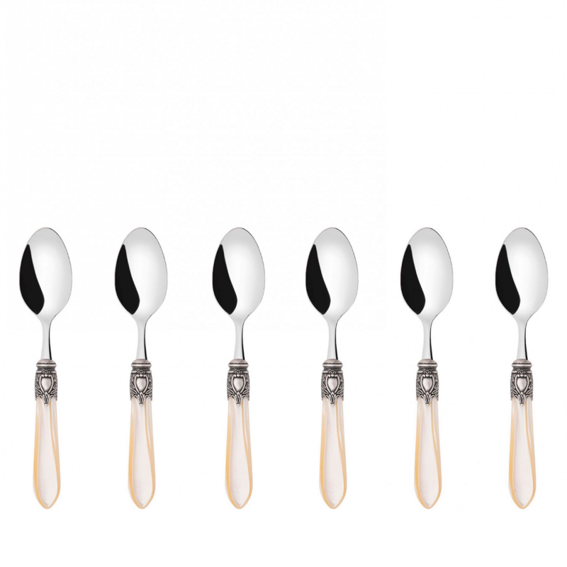 Zestaw 6 łyżeczek do herbaty Casa Bugatti Oxford Ivory/Old Silver