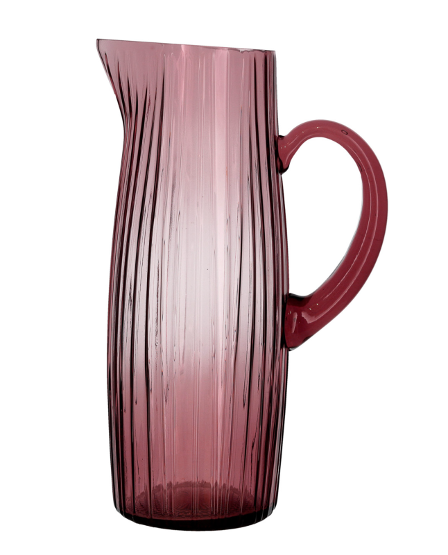 Bitz Kusintha Pink Glass jug 1.2l