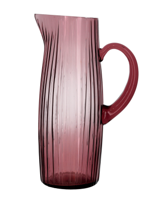 Bitz Kusintha Pink Glass jug 1.2l
