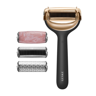 Roller do mezoterapii igłowej twarzy i ciała 9w1 Geske z Aplikacja (szary) - 8